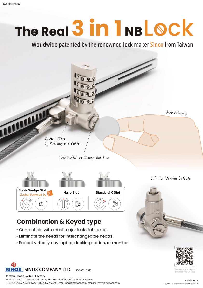 SINOX 3-IN-1 Universal NB Locks SINOX 3-IN-1 Universal NB Locks